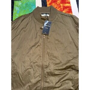 NWT Robert Geller Five Four Bogart Jacket XL Burnt Olive Zipper
